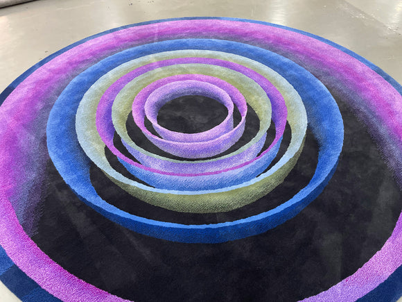 Zen Black Hole Wool Rug